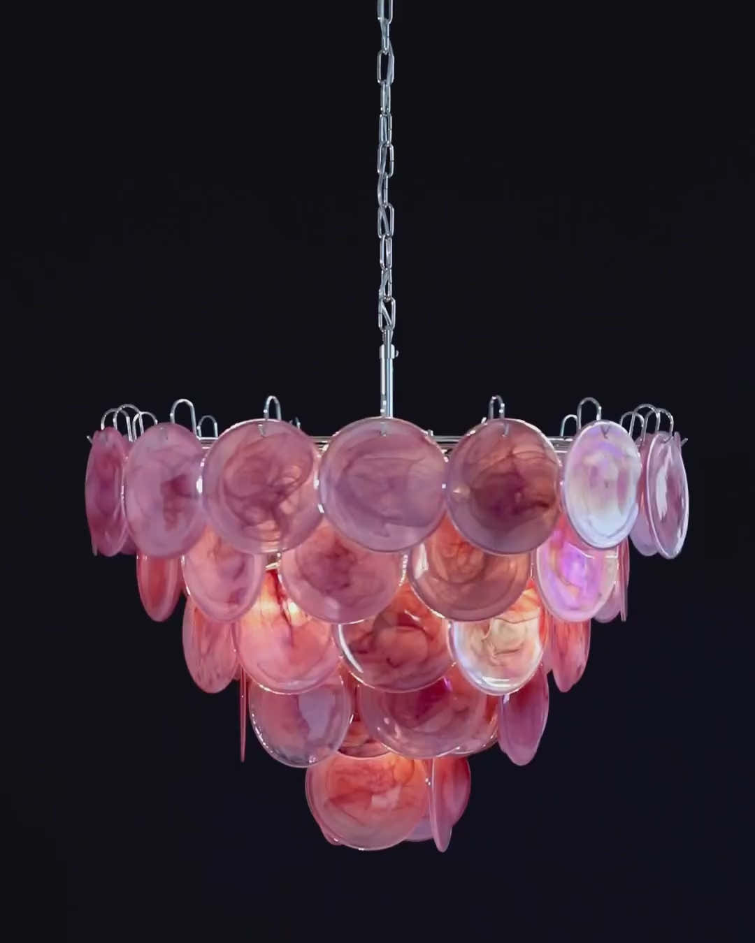 Murano Chandelier 57 Pink