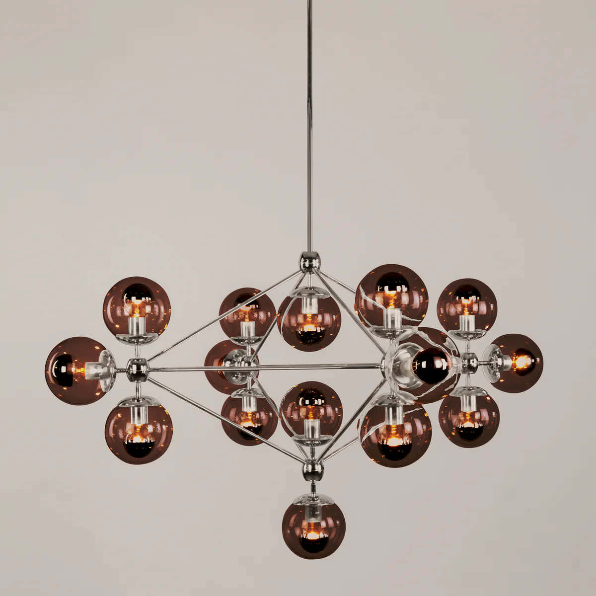 Modo Chandelier 39" - 4 Sided, 15 Globes
