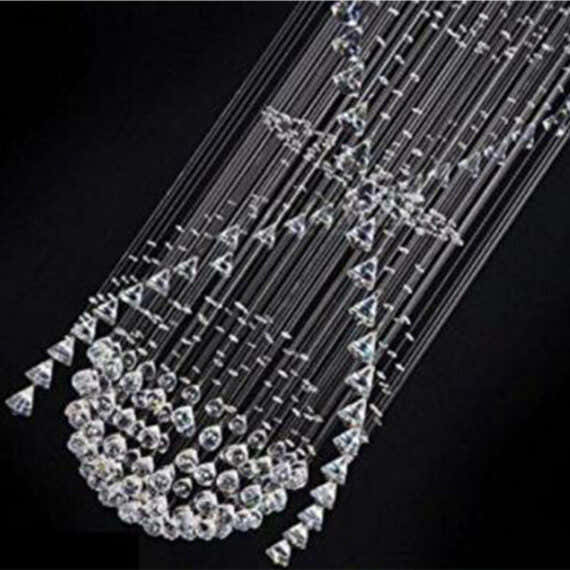 Classic Streamlined Clear Crystal Chandelier