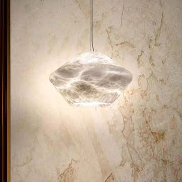 Alabaster Modern Comet Pendant