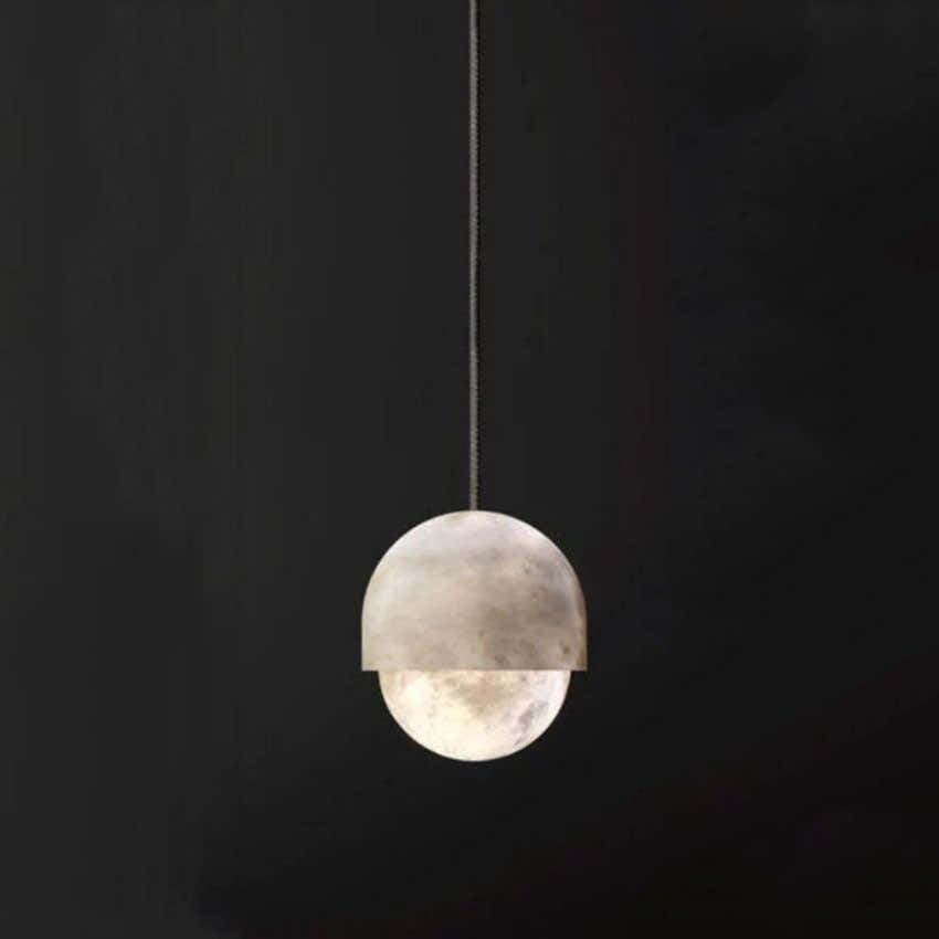 Alabaster Moonlight Pendant