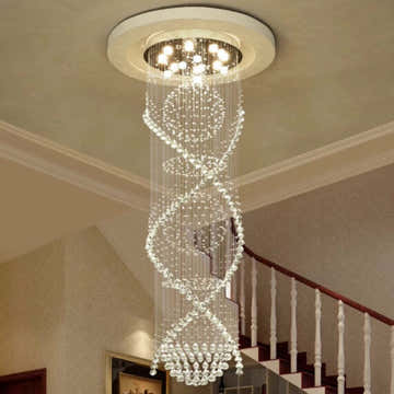 Classic Streamlined Clear Crystal Chandelier