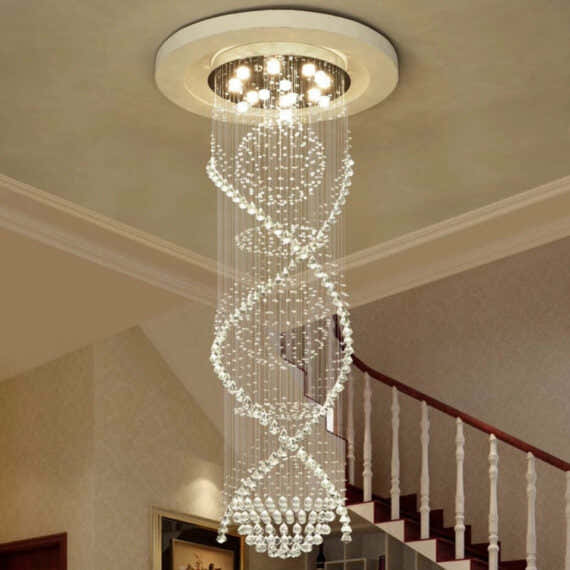 Classic Streamlined Clear Crystal Chandelier