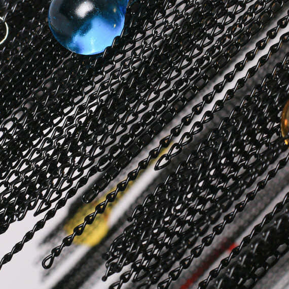 Black Chain Tassel Chandelier