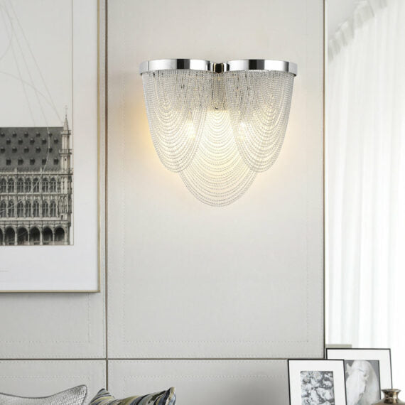 Curt Modern Chain Tassel Wall Sconce