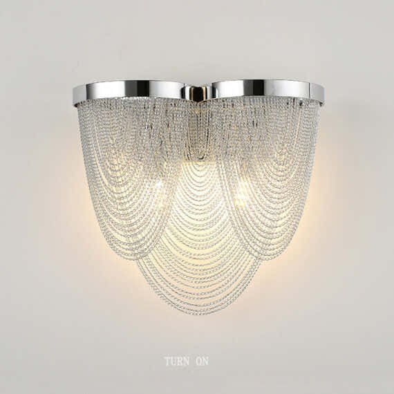 Curt Modern Chain Tassel Wall Sconce