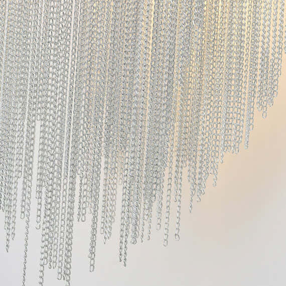 Modern 3 Lights Stacking Chain Tassel Wall Sconce