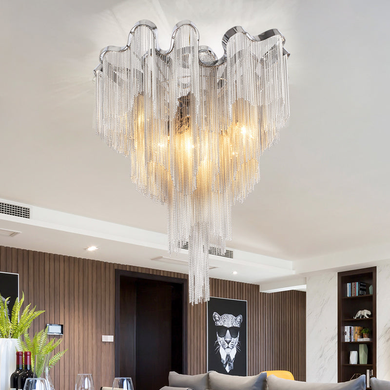 Tassel Aluminum Chain Ceiling Lighting