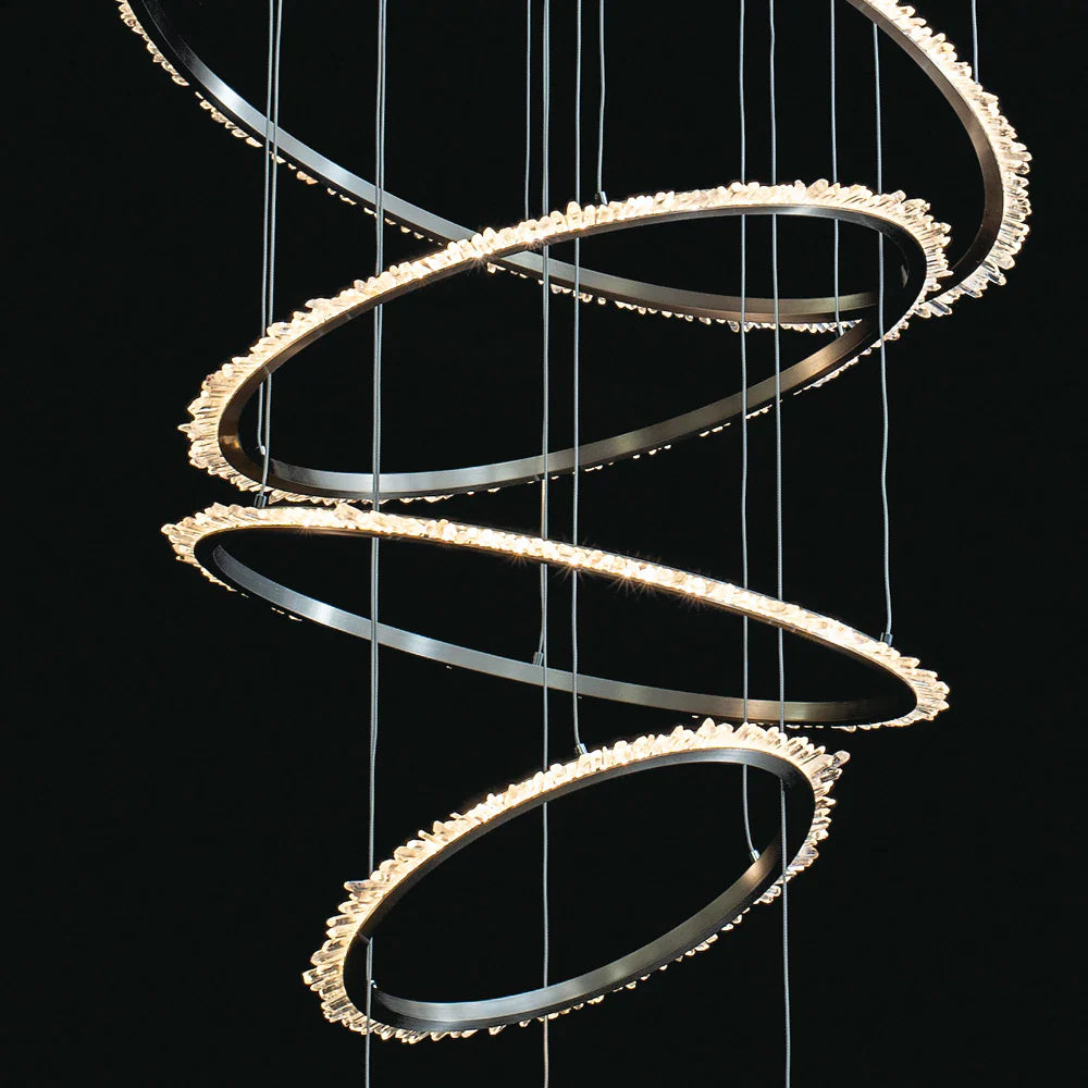 Primary Crystal Multi Rings Chandelier