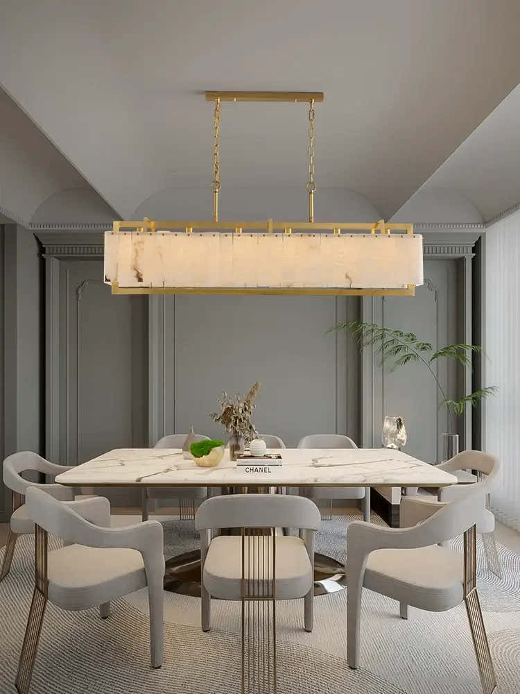 Rectangle Alabaster Chandelier