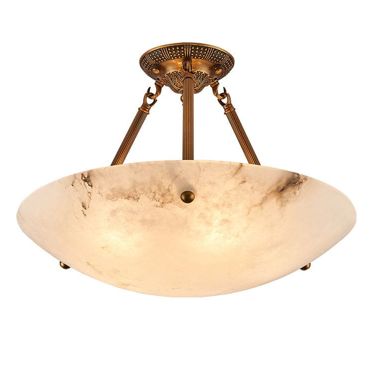 Vintage Round Alabaster Ceiling Lamps