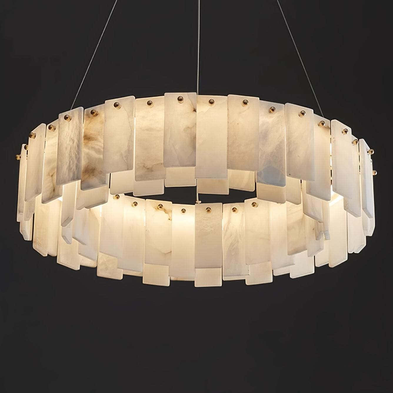 Round Alabaster Chandelier