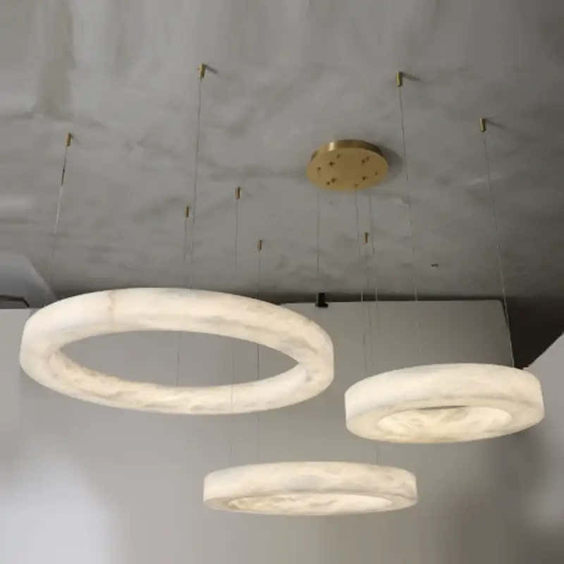 Triplo Round Marble Chandelier