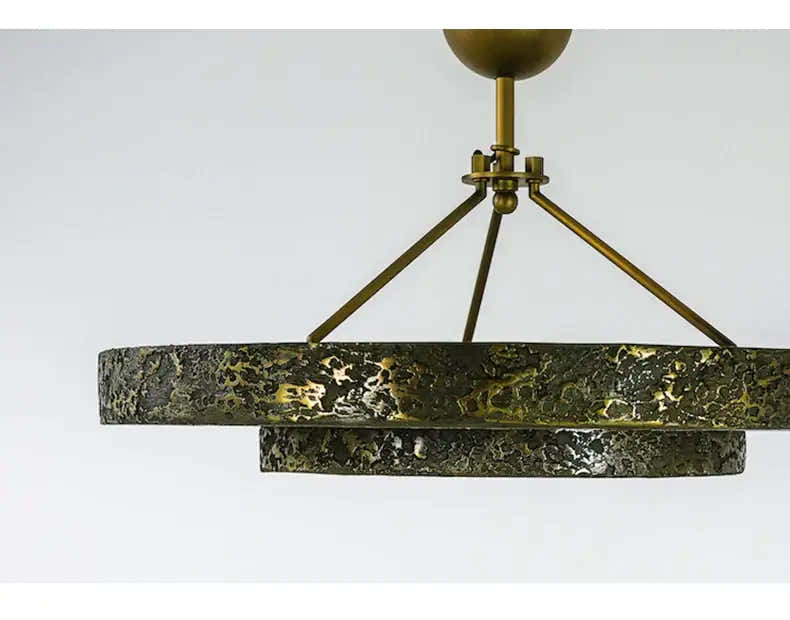 Round Vintage Alabaster Chandelier
