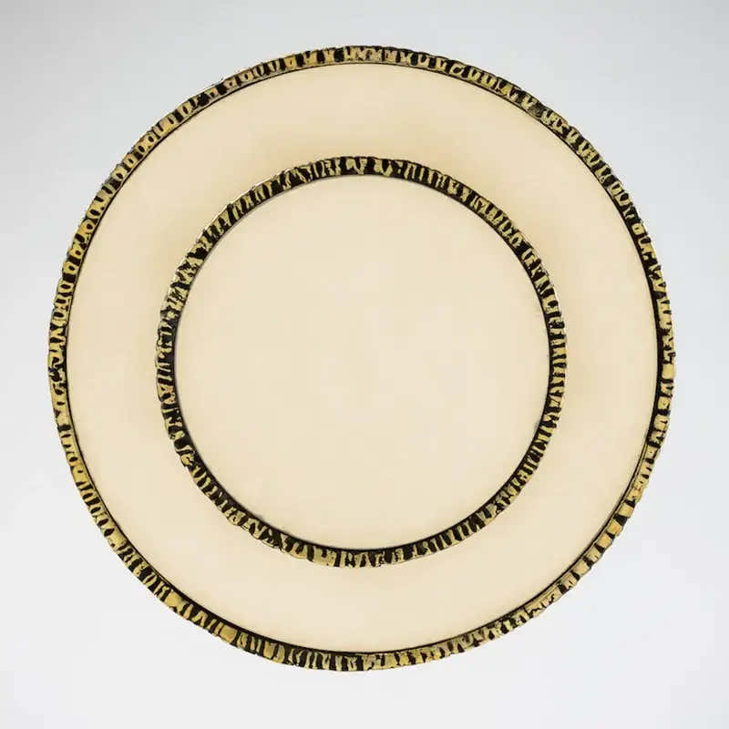 Round Vintage Alabaster Chandelier