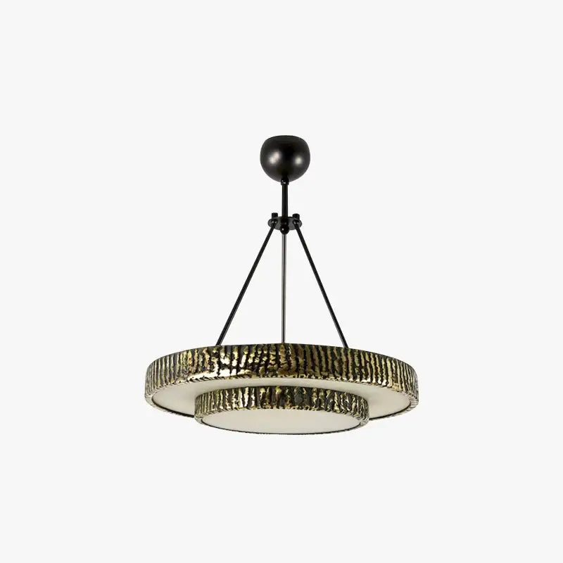 Round Vintage Alabaster Chandelier