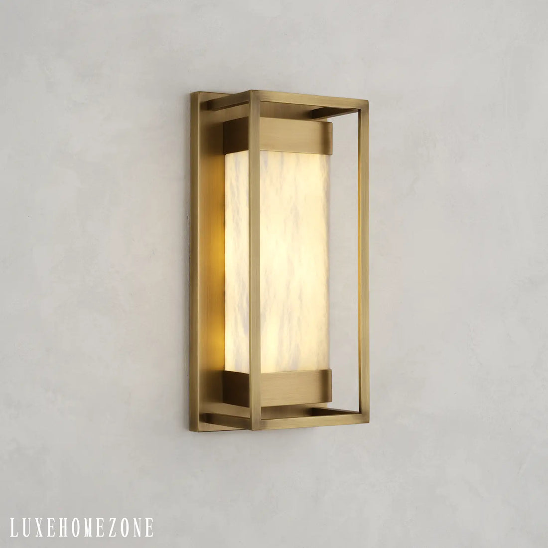 Maurizio Alabaster Square-Shaped Wall Sconces