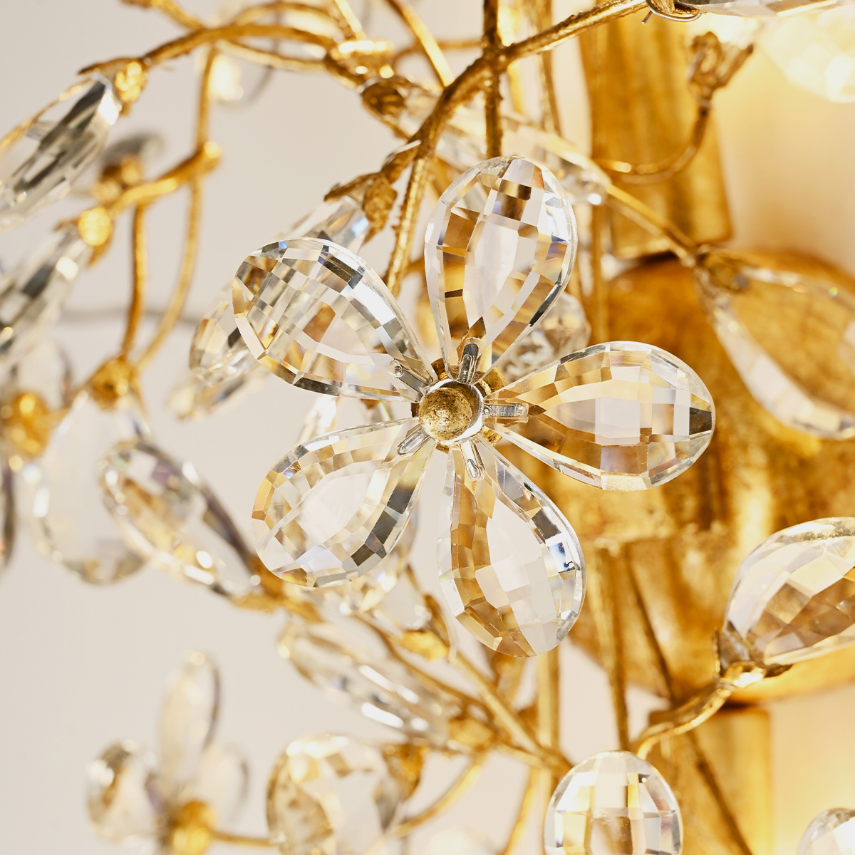 Fiore Crystal Flowers 2-Light Wall Sconce