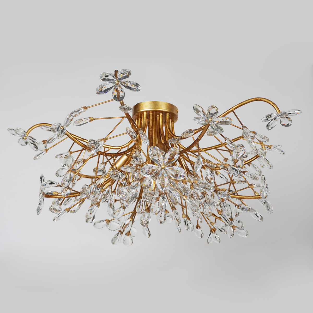 Fiore Crystal Flowers Flushmount