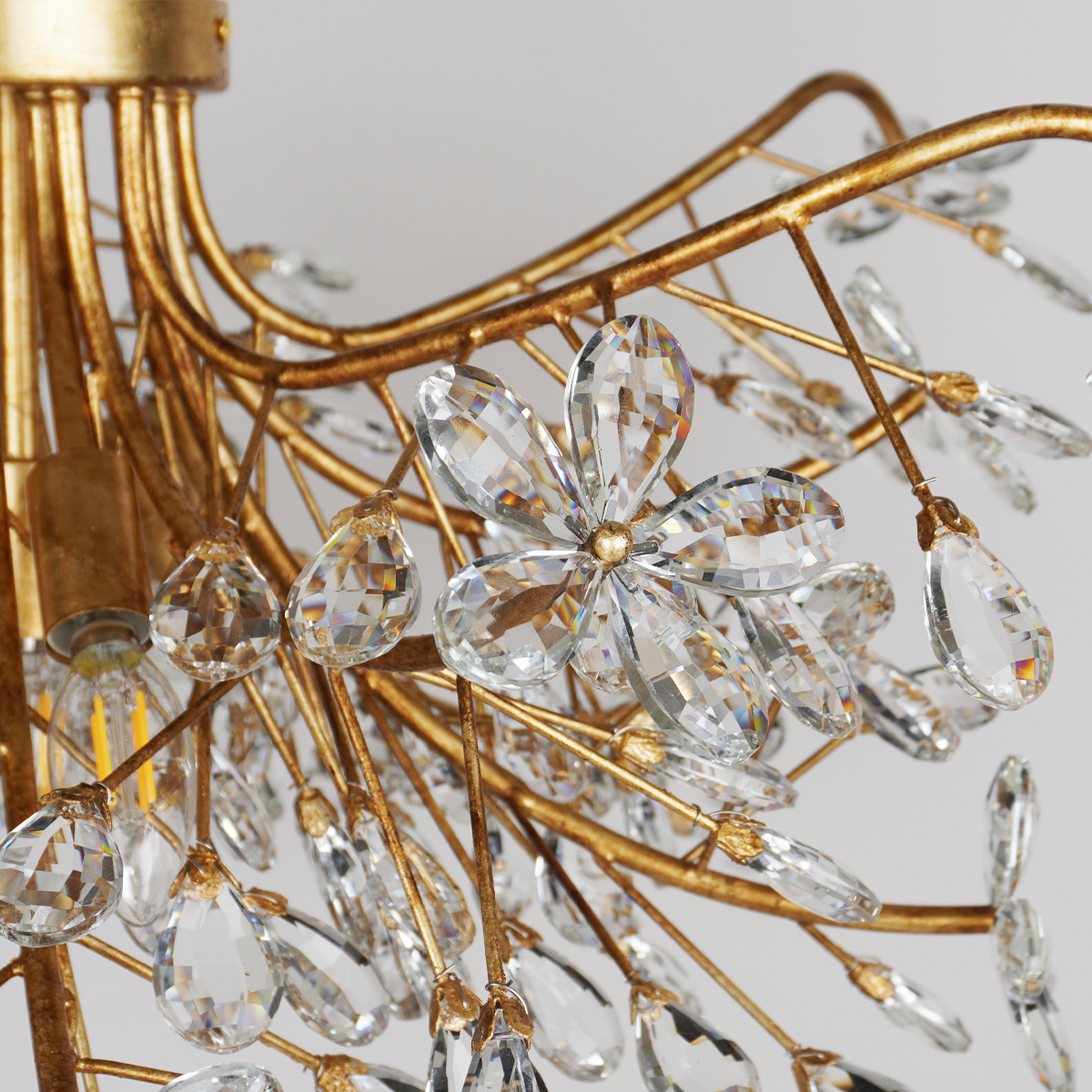 Fiore Crystal Flowers Flushmount