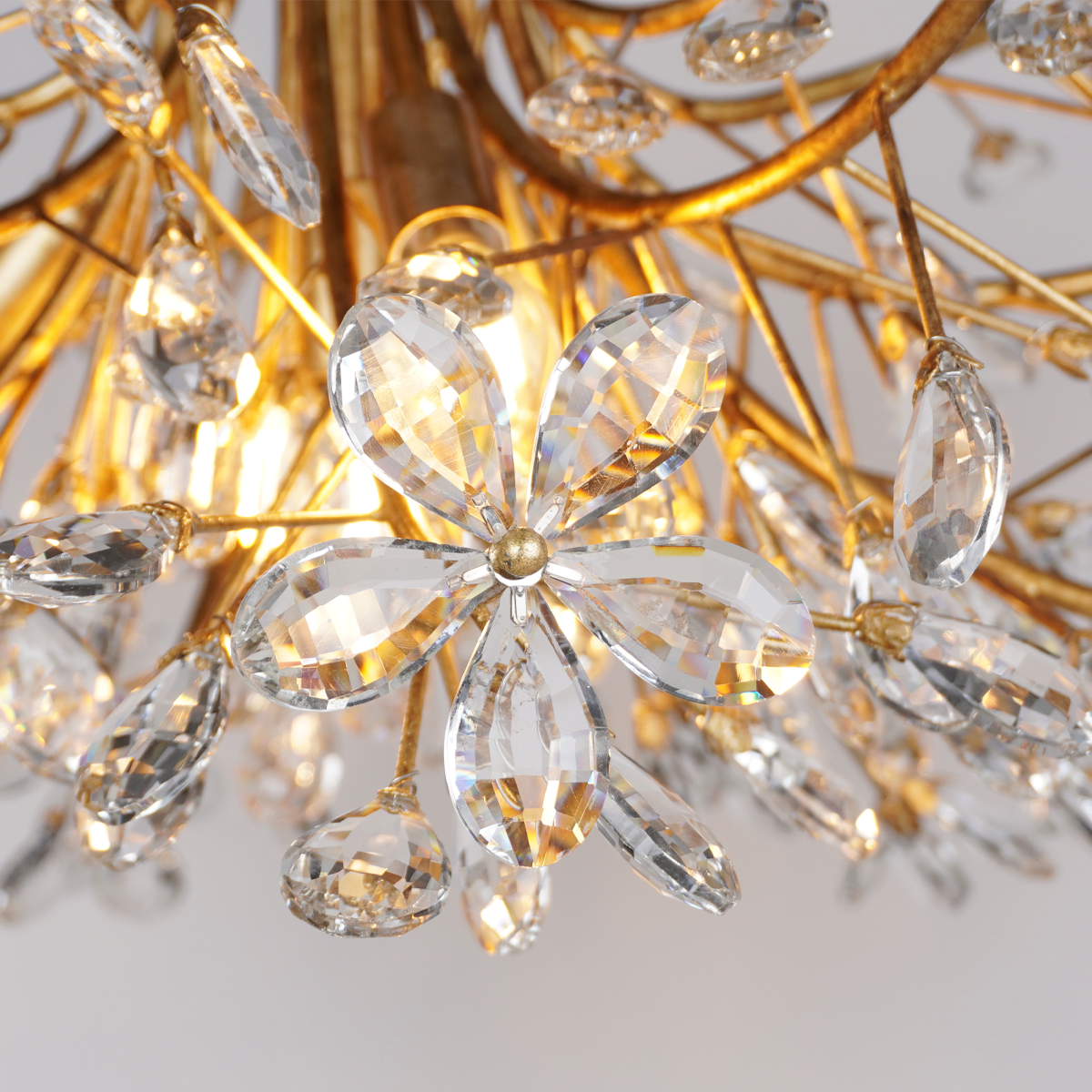 Fiore Crystal Flowers Flushmount