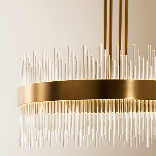 Sabina Brass Round Chandelier