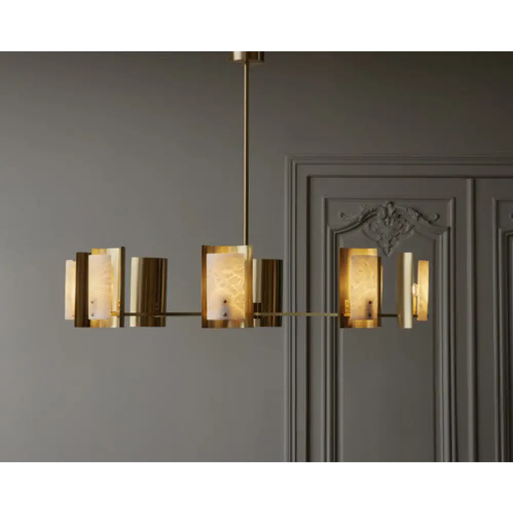 Spanish Alabaster Linear Chandelier