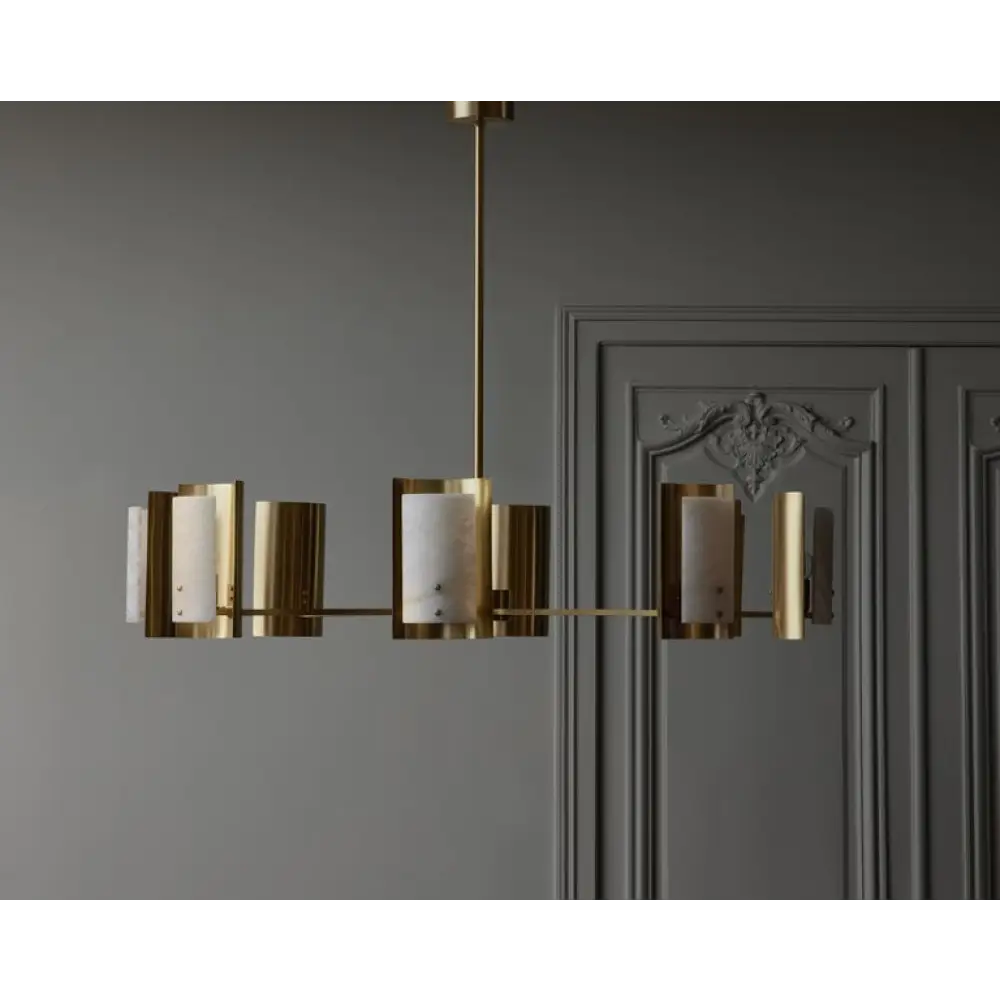 Spanish Alabaster Linear Chandelier