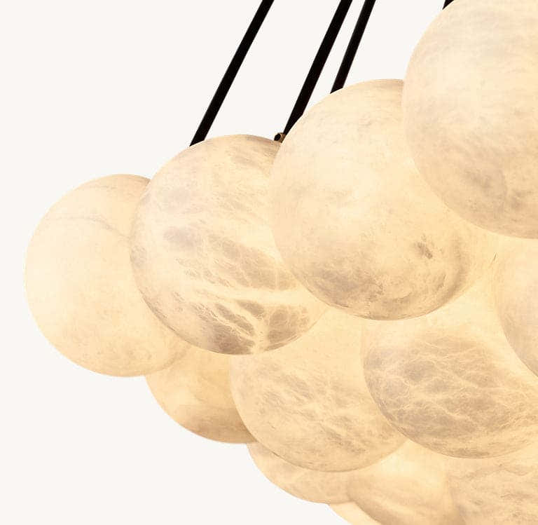 Stella Alabaster Chandelier, 61 Alabaster spheres
