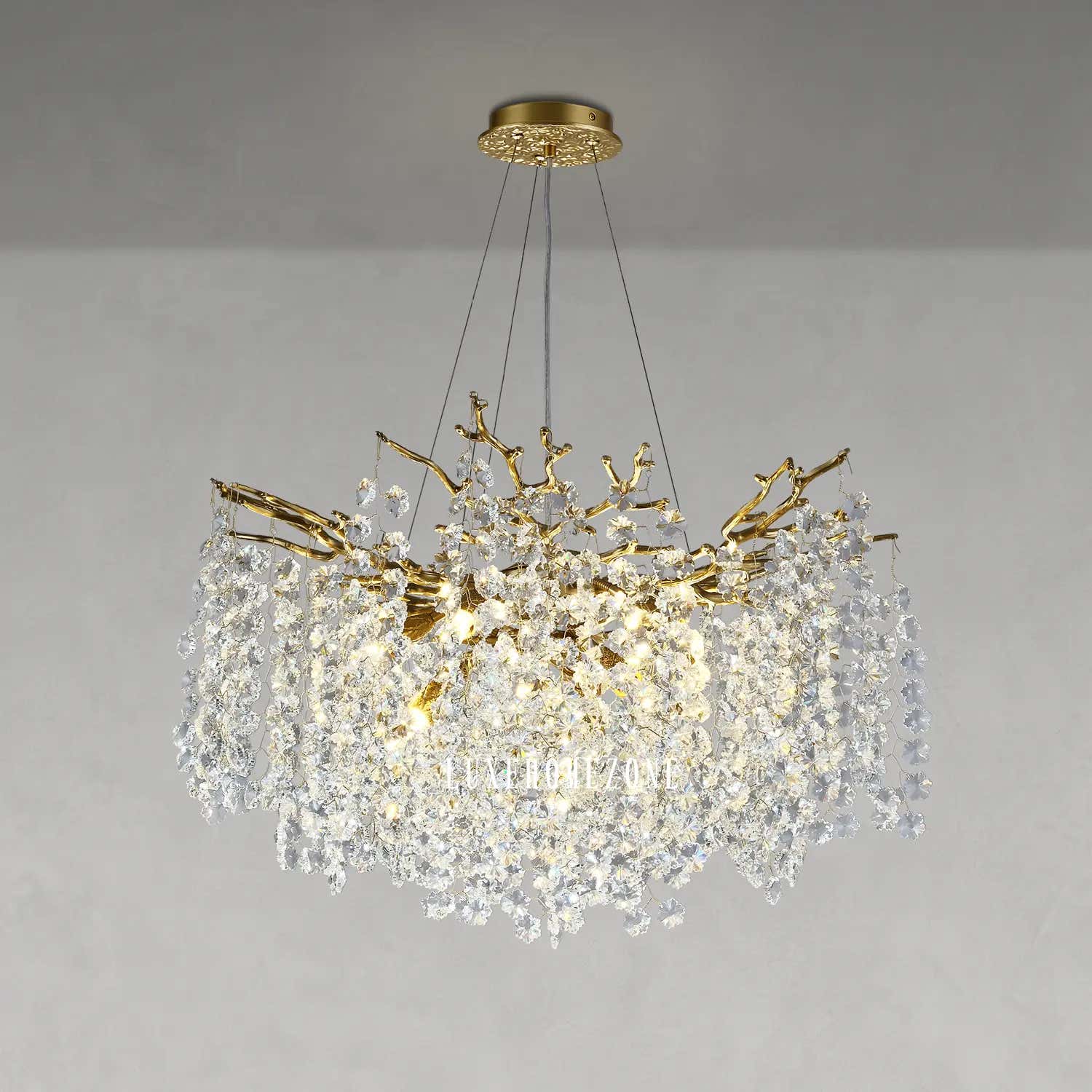 Solara Round Tree Branch Chandelier 30" 40" 55" Tree Branch