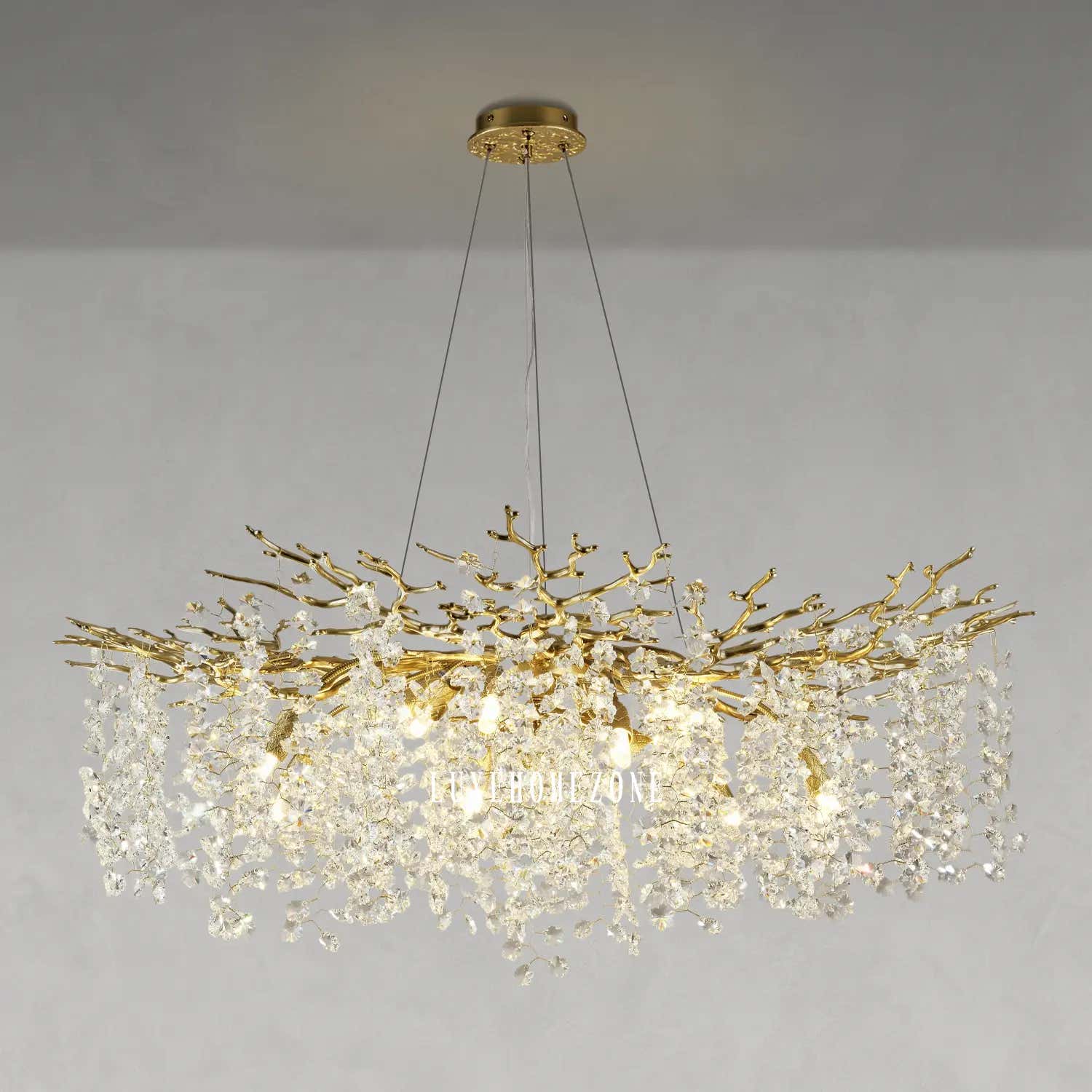 Solara Round Tree Branch Chandelier 30" 40" 55" Tree Branch