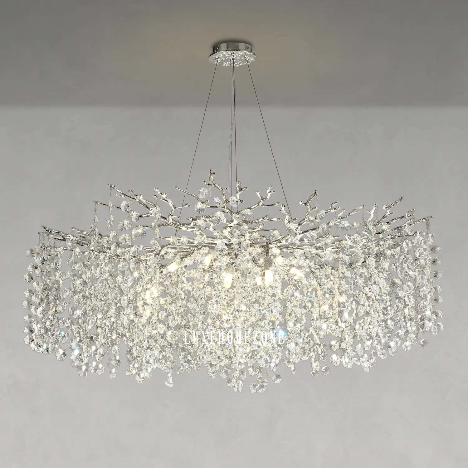 Solara Round Tree Branch Chandelier 30" 40" 55" Tree Branch