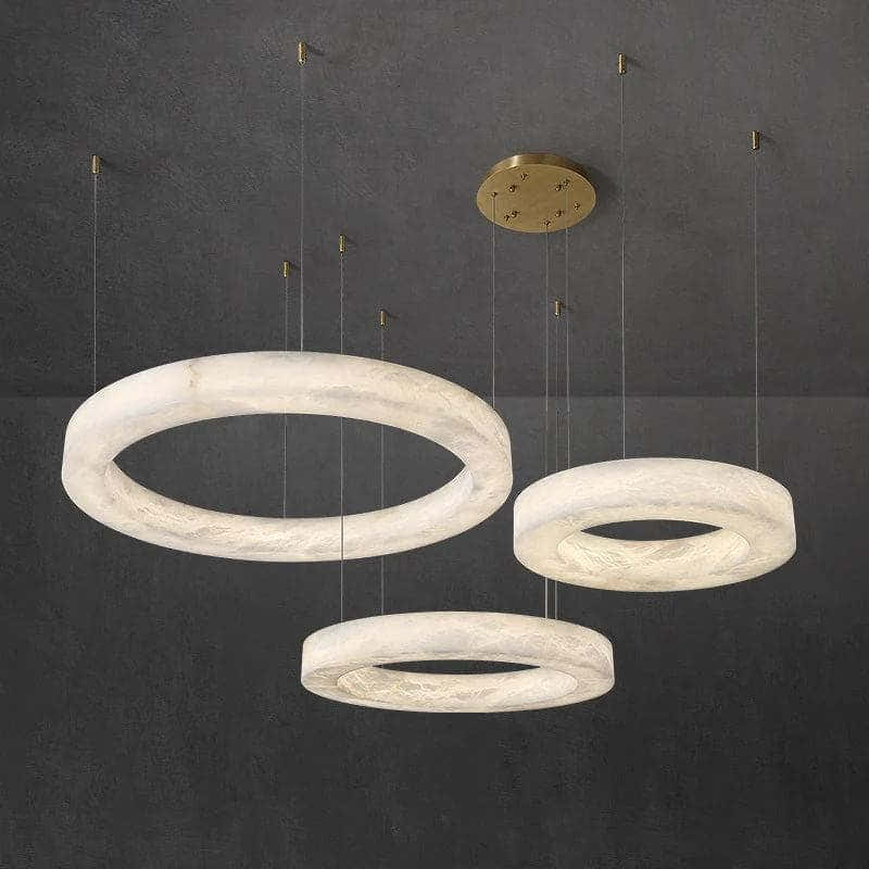 Triplo Round Marble Chandelier