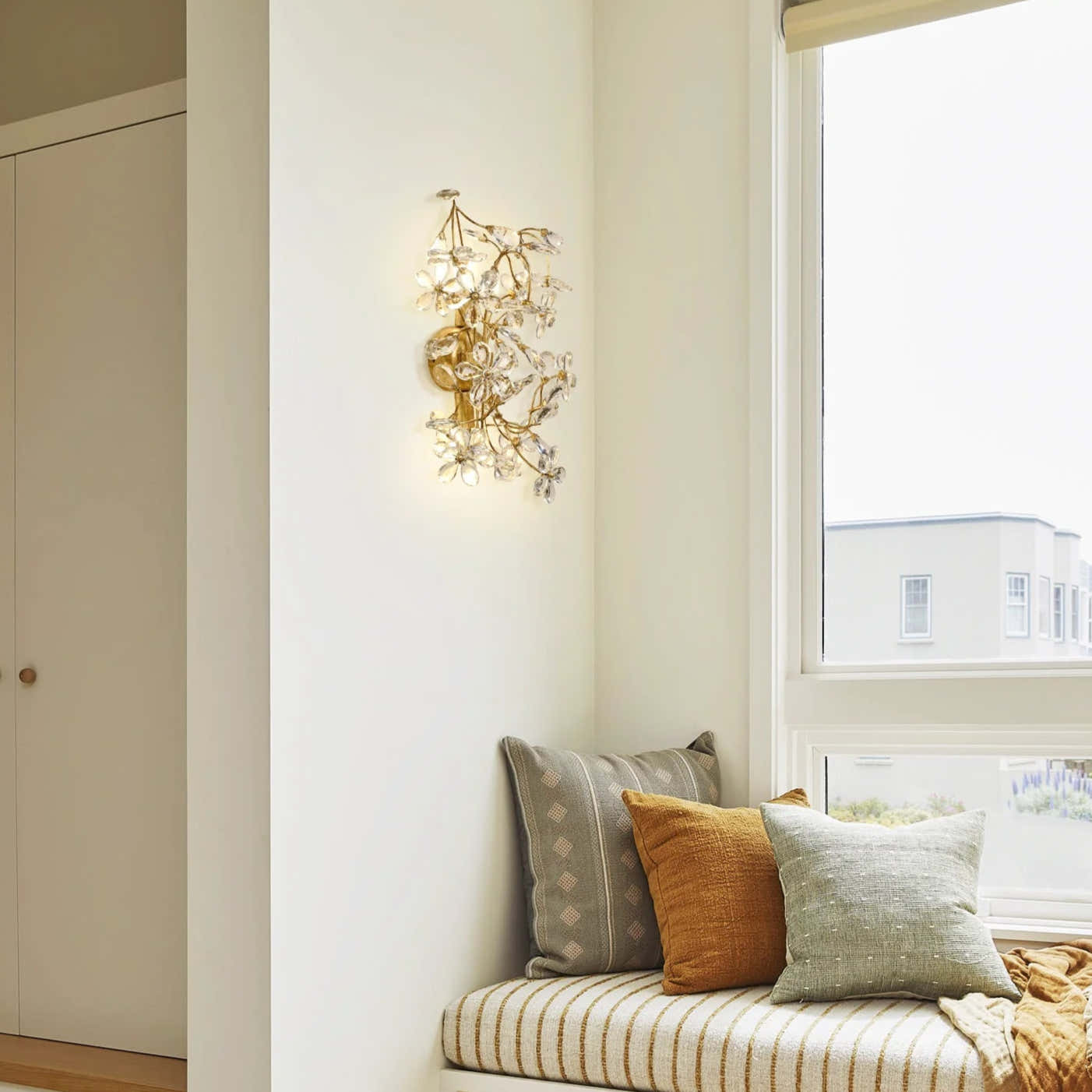 Fiore Crystal Flowers 2-Light Wall Sconce
