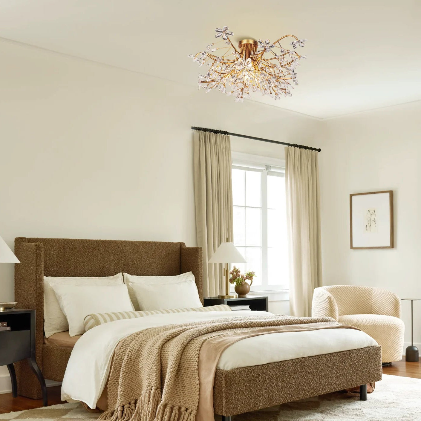 Crystal Flowers Fiore Flushmount