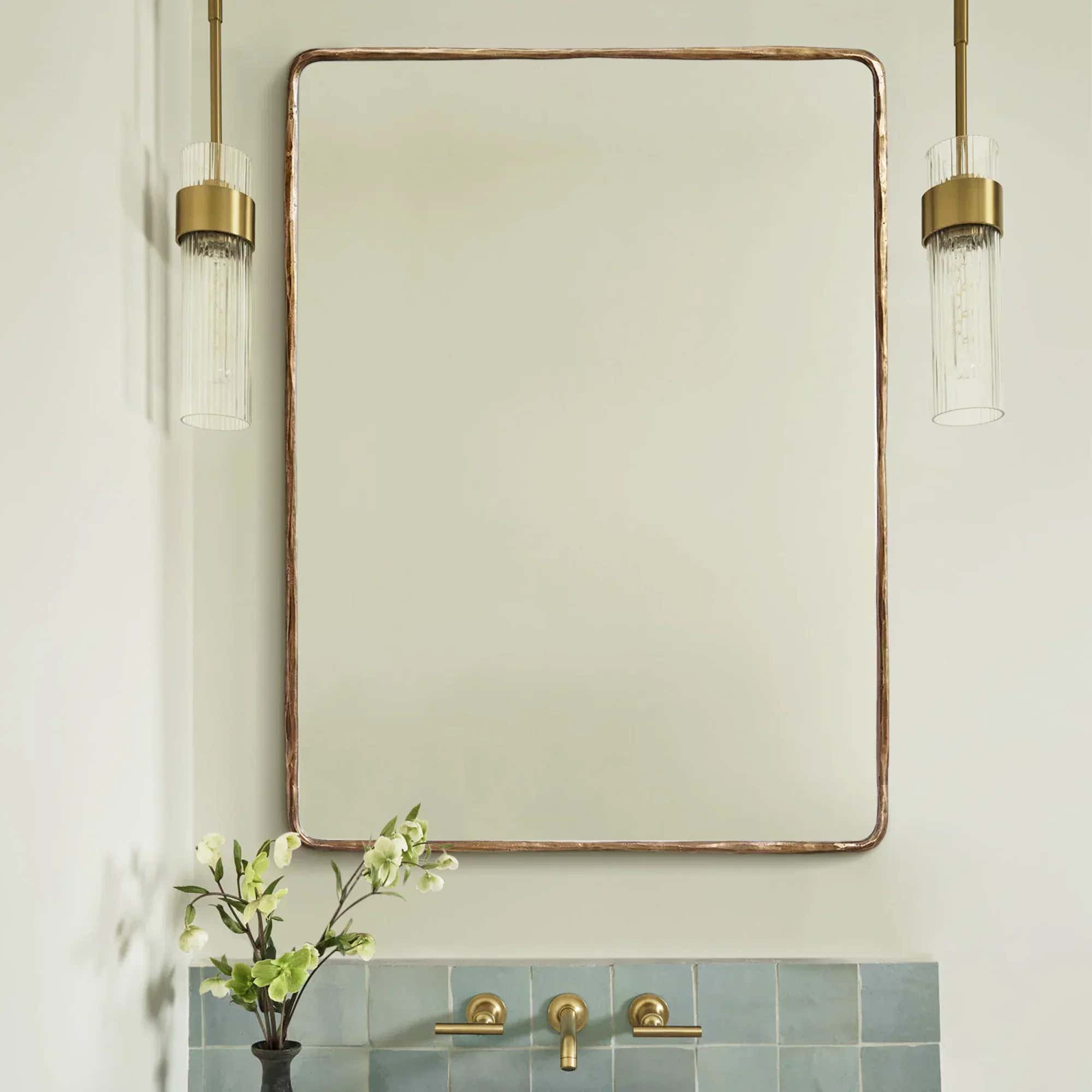Hand-Forged Metal Mirror