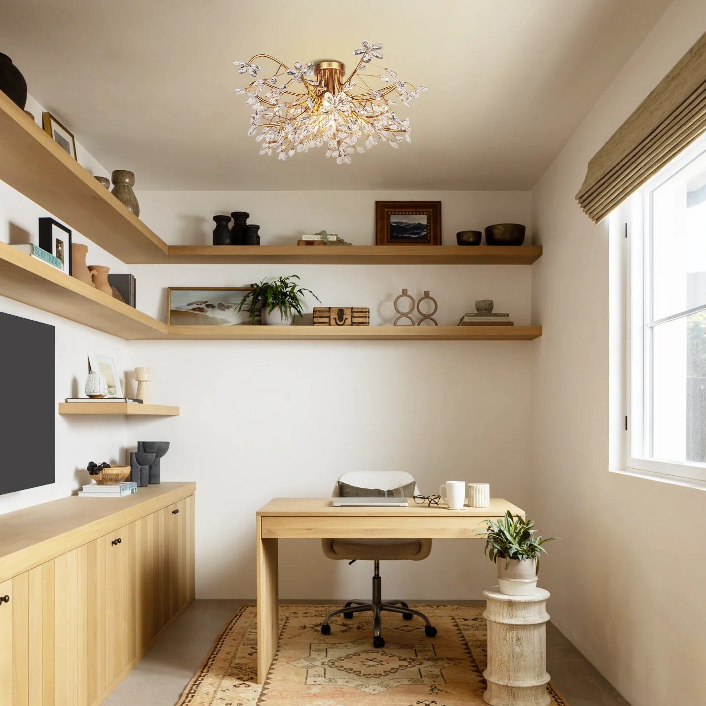 Crystal Flowers Fiore Flushmount