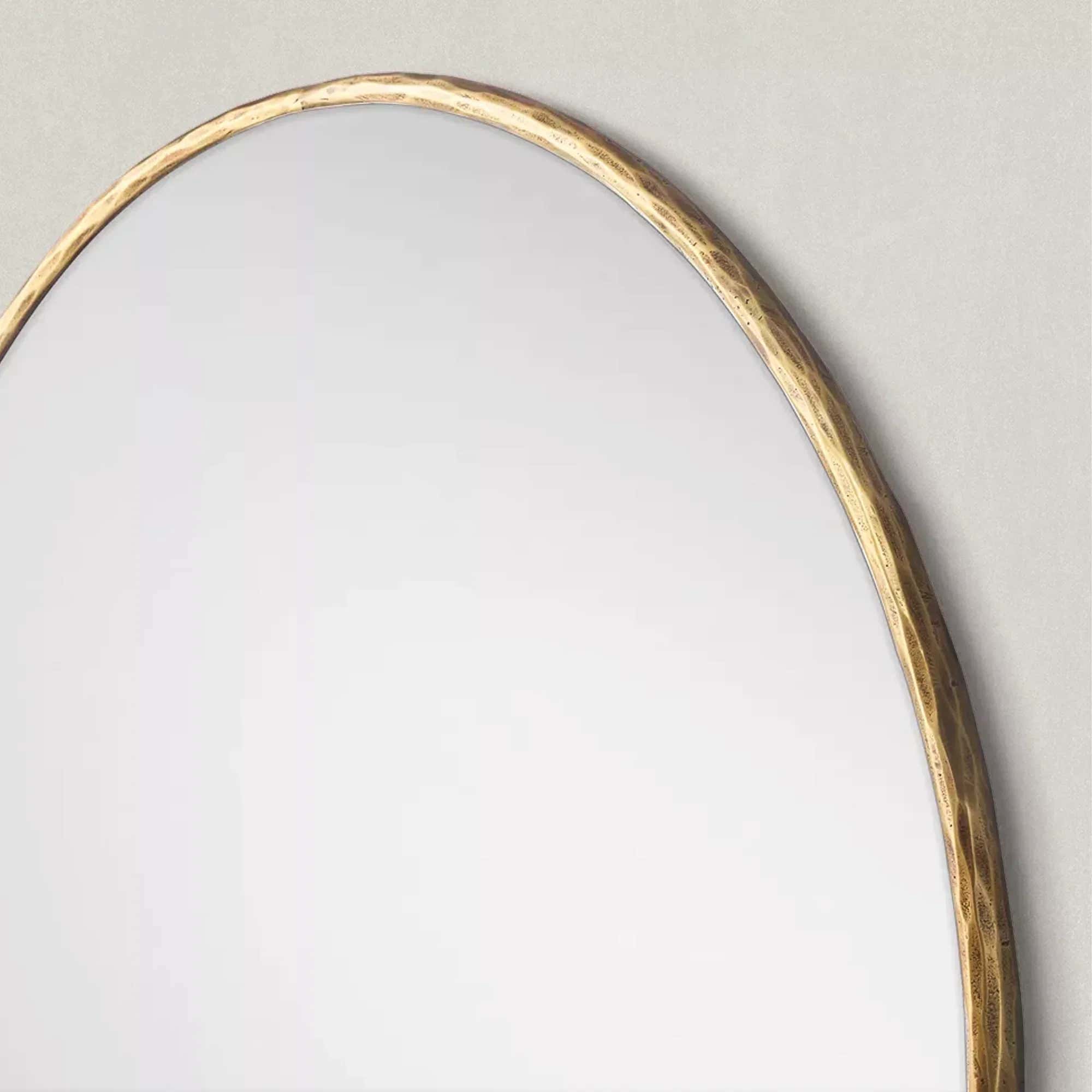 Hand-Forged Metal Round Mirror
