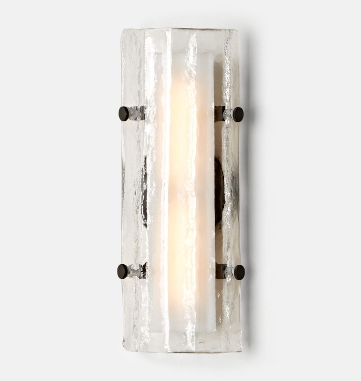 Willamette 16" LED Clear Fluted Glass Wall Sconce