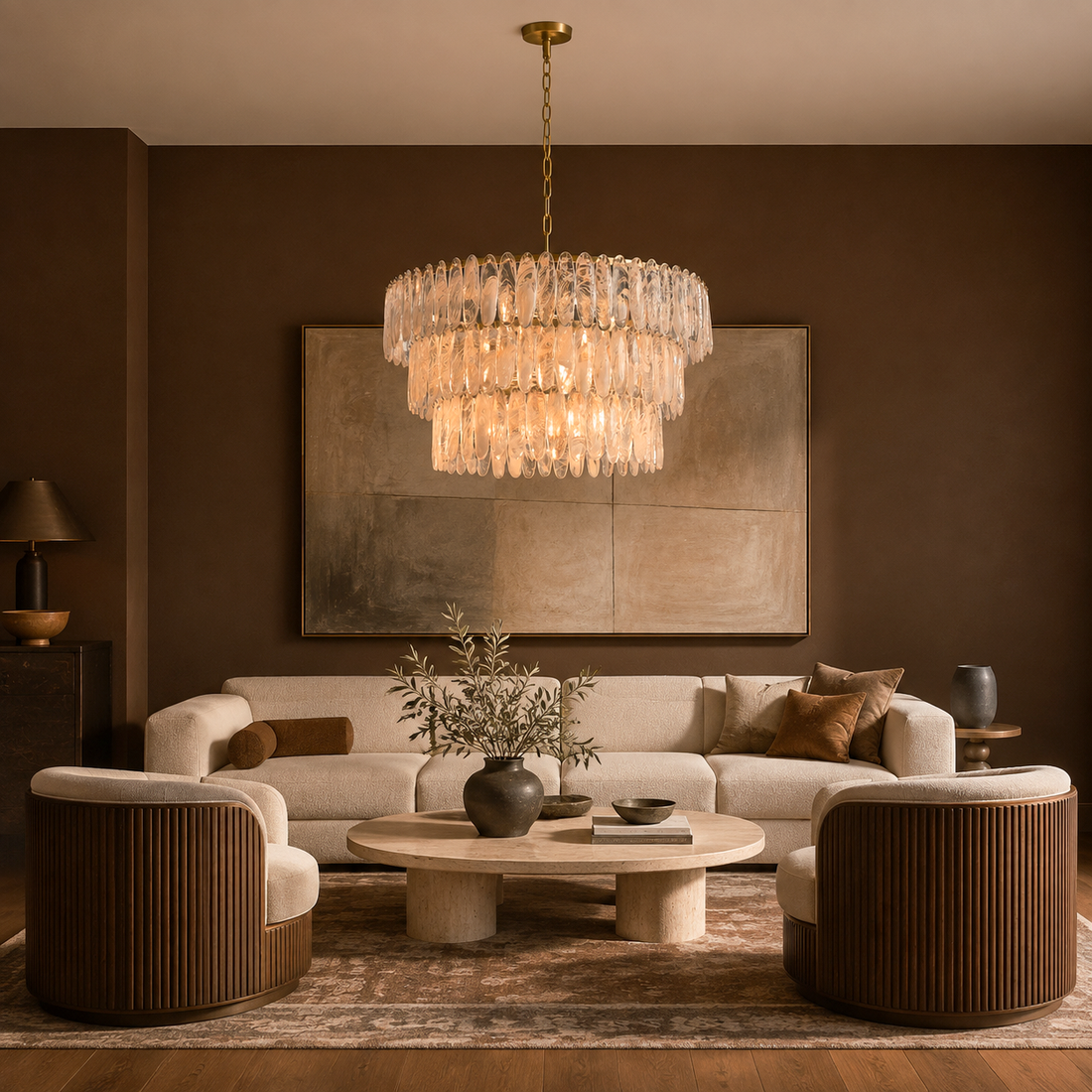 Verna Round Chandelier 26" 38"